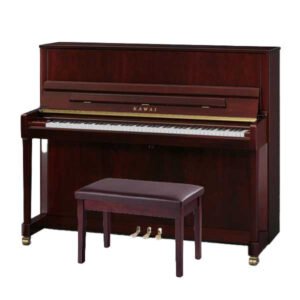 kawai upright piano with bench